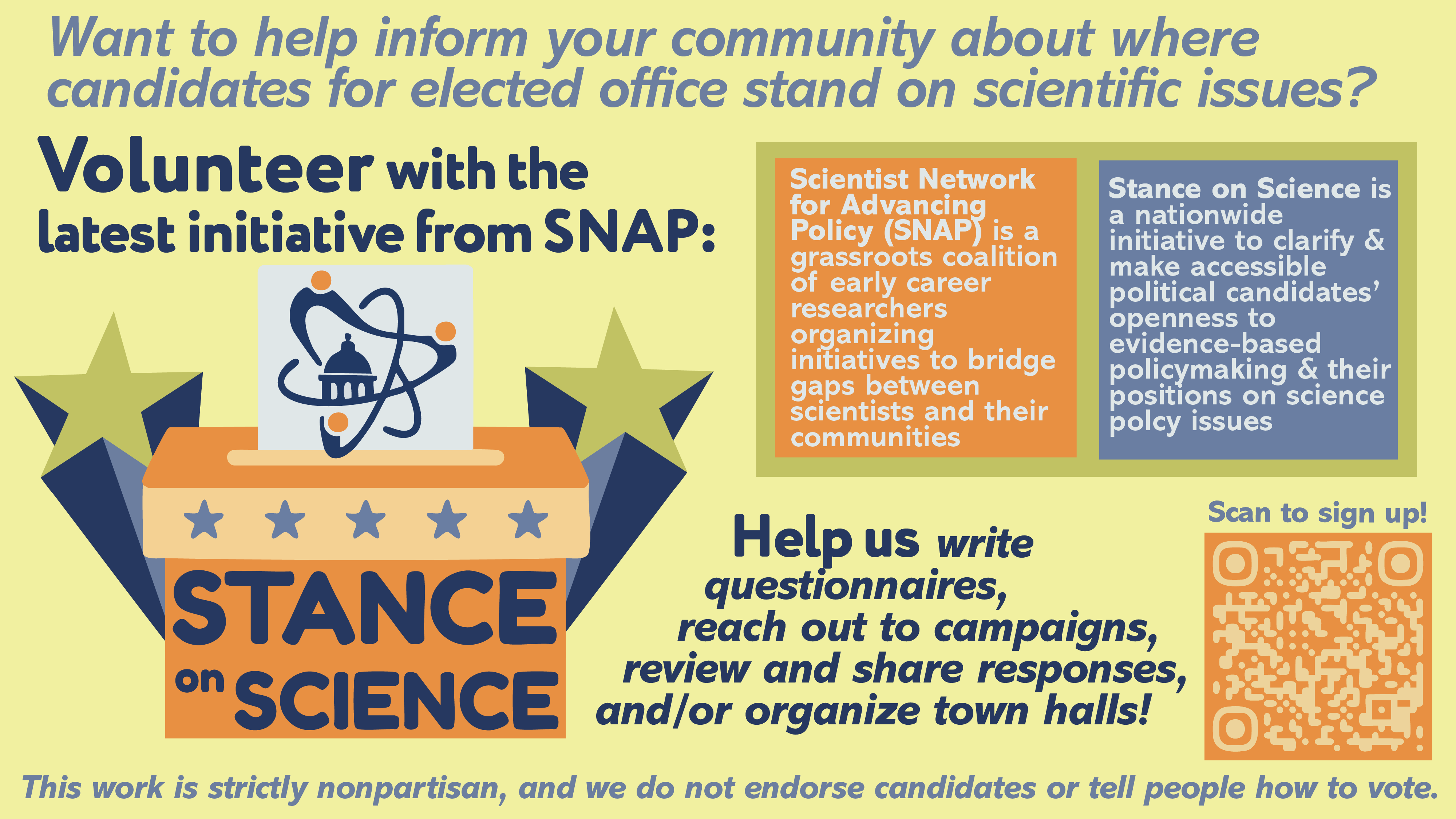 SNAP Stance on Science Initiative Slide