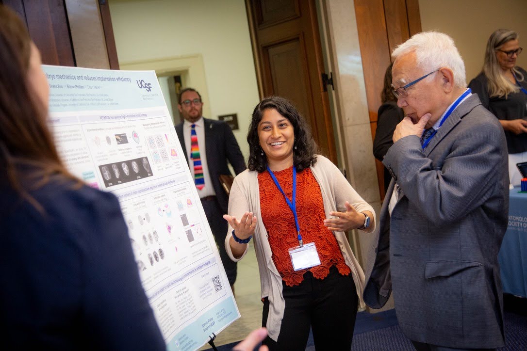 Sneha Rao presenting at the Congressional Life Sciences Fair