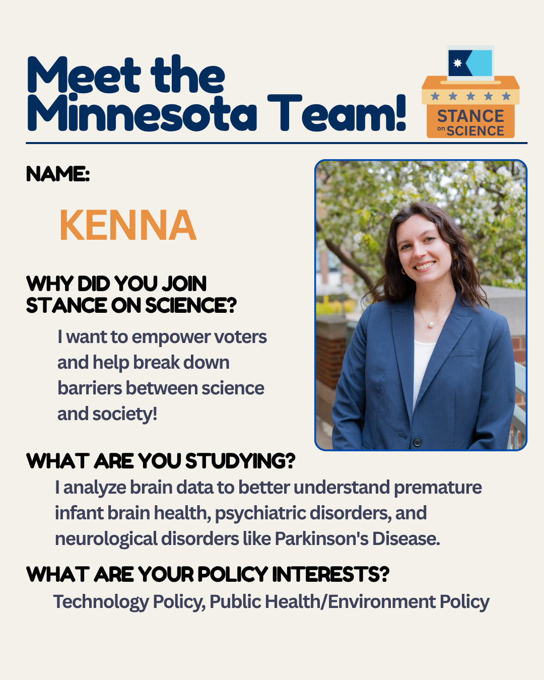 Meet the Minnesota team: Kenna