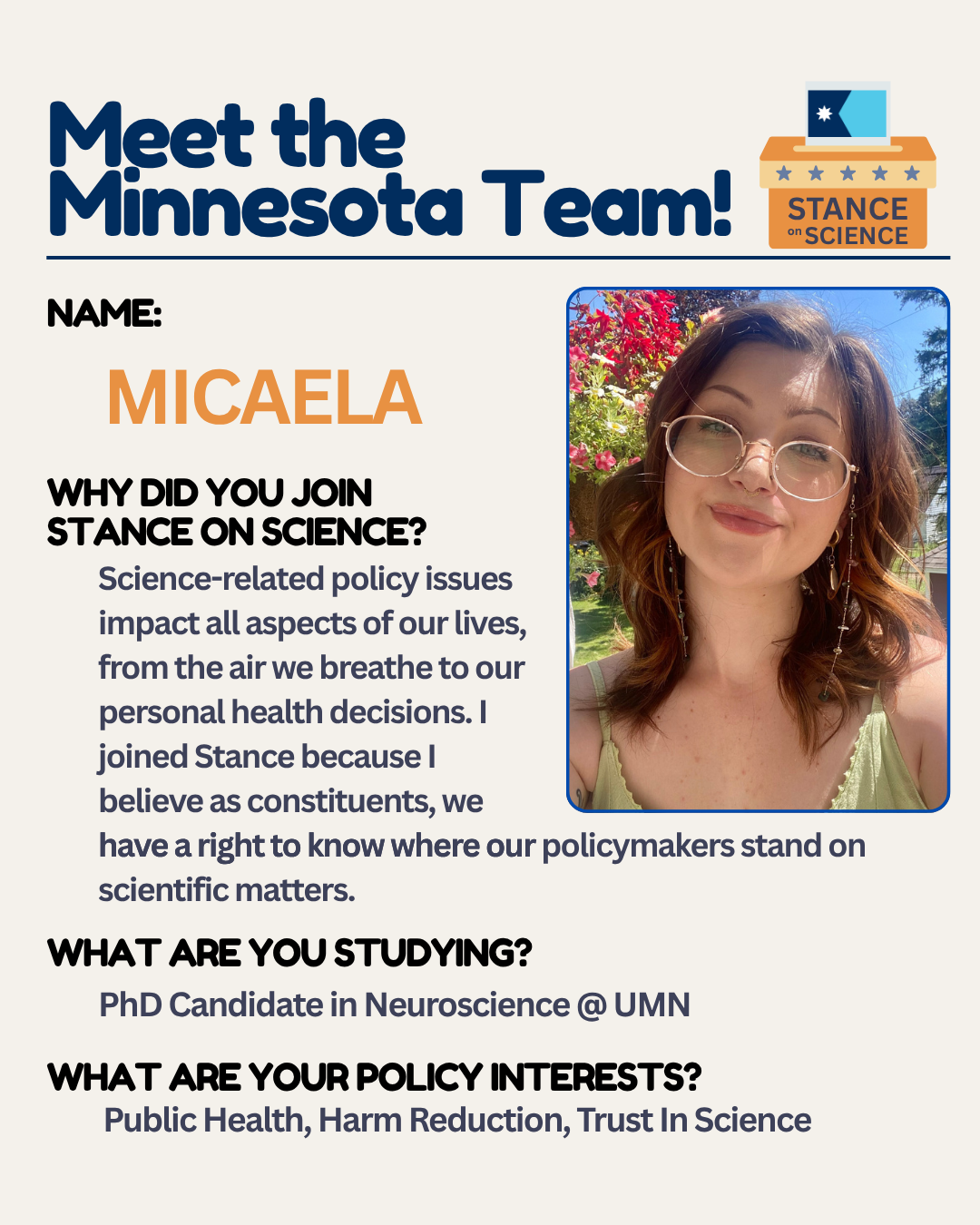 Meet the Minnesota team: Micaela
