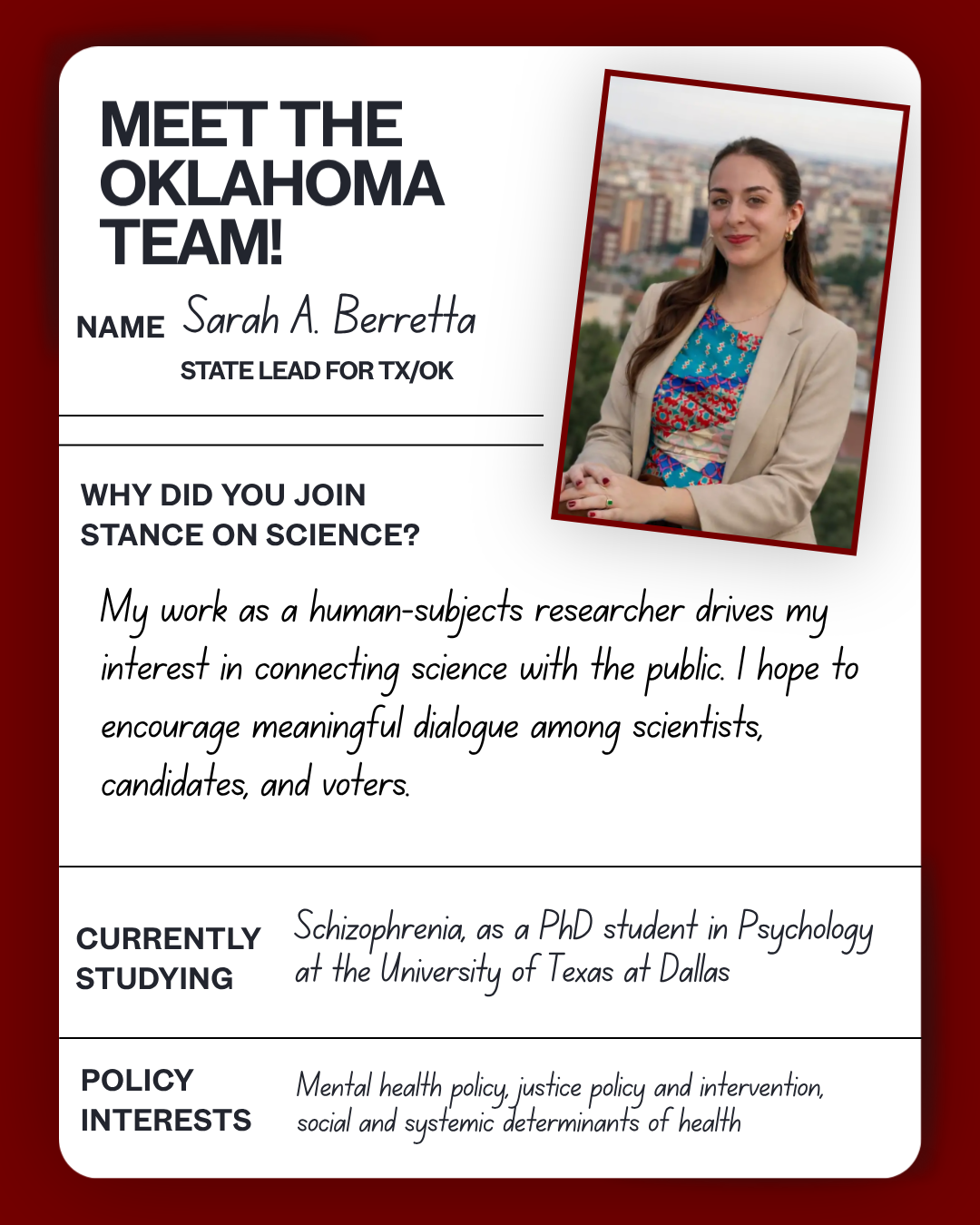 Meet the OK team: Sarah A. Berretta