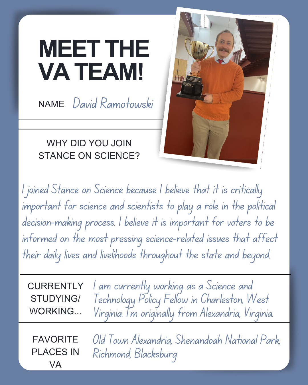 Meet the Virginia team: David Ramotowski