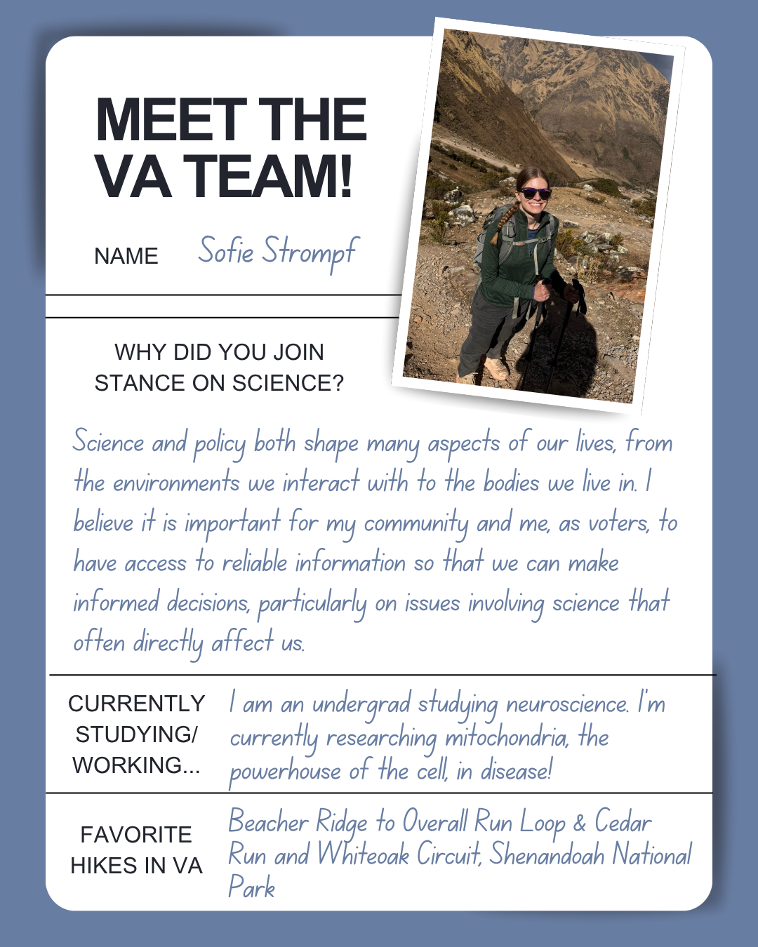 Meet the Virginia team: Sofie Strompf
